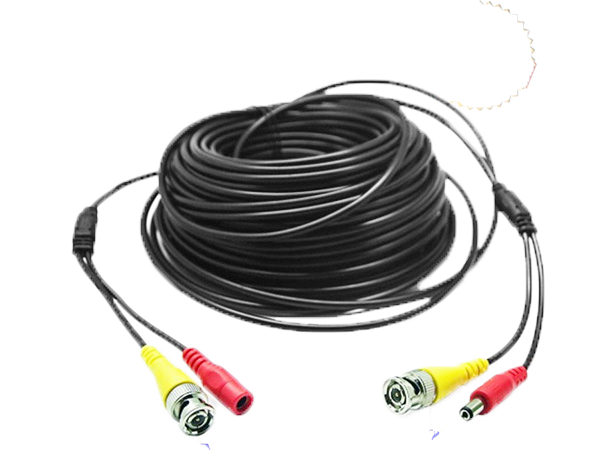 Cáp Camera liền nguồn 18M có sẵn đầu nguồn và bnc